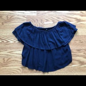 Dark blue off the shoulder top